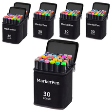 DADA 設計繪圖馬克筆布盒, 30色, 6套