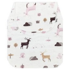 KU.KU Duckbill 酷咕鴨 北歐迷境森林墊背吸汗巾 100%純棉吸汗巾 柔軟透氣, 粉彩森林, 1件