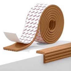 르메이어 유아용 W형 풀접착 모서리 보호대, 브라운, 1개