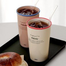 이우아여사 오데뜨 세라믹컵 450ml 2종 세트, 아이보리, 모던베이지, 1세트