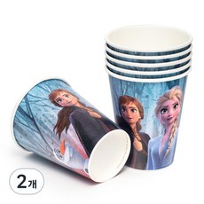 파티팡 디즈니 겨울왕국 2 종이 파티컵 안나 엘사 올라프 290ml, 25개입, 2개