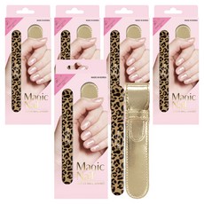 매직네일 글라스 네일 샤이너, A01 레오파드베이지, 5개