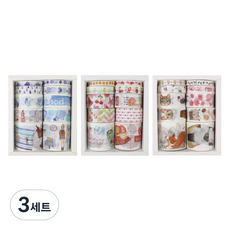 아이엔피 DIY 다꾸 블루걸 + 큐티펫 + 후르츠 마스킹 테이프 3종 x 10p 세트, 혼합색상, 3세트