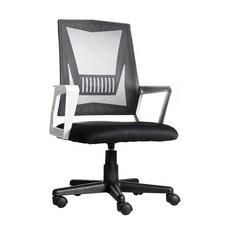 AMOS Knight摩登騎士透氣網面辦公椅 C形椅背 貼合S形曲線腰背, 白色, 56 x 56 x 91~101cm