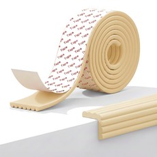 르메이어 유아용 W형 풀접착 모서리 보호대, 베이지, 1개