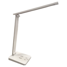 升級版折疊式 Qi無線充電 多角度照明 LED柔光護眼檯燈, 白色