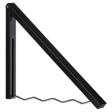 AMOS 收納衣物壁掛架, 耐重10kg, 隱形幾何衣架, 黑色, 1個