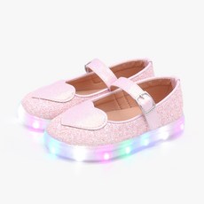 kiphant 女童愛心閃亮LED懶人鞋 D-09