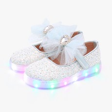 kiphant 女童雪花閃光LED懶人鞋 D-10