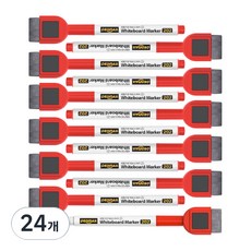 PENMAX 細筆迷你橡皮擦白板筆, 24 種顏色, 紅色的