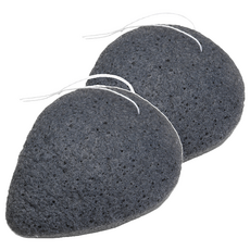 THE FACE SHOP 菲詩小舖 日常美容工具 木炭魔芋潔麵粉撲, 單色, 2個