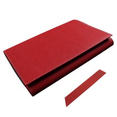 AVA Saffiano 開放式書套 L, 1個, 番茄紅色(書套), 隨機出貨(書籤)