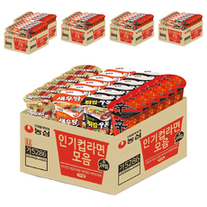 농심 신라면 6개 65g + 새우탕 6개 67g + 튀김우동 6개 62g + 짜파게티범벅 6개 70g, 6박스