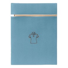 G155 刺繡洗衣袋, 厚款, Set 4入, 藍色小號 30x40cm, 藍色, 1組