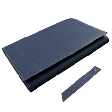 Ava Saffiano 開放式書套 XL, 1個, 靛藍色(書套), 隨機出貨(書籤)