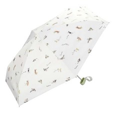 Wpc 輕量遮光傘/雨傘/陽傘 動物圖案, 米白色, 1支