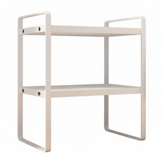 京太陽 雙層簡約桌上收納書架, 白色, 1個