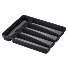 슬림 틈새 분리 수저 수납함, 블랙, 1개