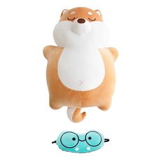 MOCHI TOWN 動物造型靠墊+眼罩, 芝
