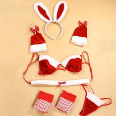 女款性感聖誕老人兔子造型套裝