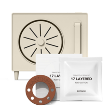 라피네르 턴테이블 전자 디퓨저 세트, 베이지 + 로지 코튼, 1개