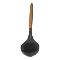 minono 米諾諾 不沾鍋櫸木矽膠湯勺, 灰色, 1支