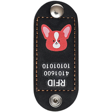 뽀시래기 강아지 동물등록 RFID 외장인식칩 가죽형 인식표, 19, 1개