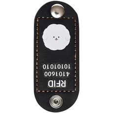 뽀시래기 강아지 동물등록 RFID 외장인식칩 가죽형 인식표, 25, 1개
