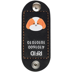 뽀시래기 강아지 동물등록 RFID 외장인식칩 가죽형 인식표, 29, 1개