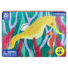 Mudpuppy 迷你拼圖 長嘴海馬 Set 48片, 1盒