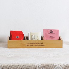 house recipe. 竹製3格抽屜收納架, 自然色, 1個