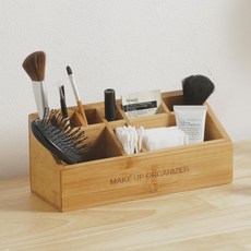 HouseRecipe 竹製刷具收納架, 自然原木色, 1個