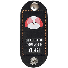 뽀시래기 강아지 동물등록 RFID 외장인식칩 가죽형 인식표, 28, 1개