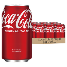Coca-Cola 可口可樂 汽水, 330ml, 9罐