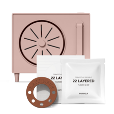 라피네르 턴테이블 전자 디퓨저 세트, 핑크 + 플라워샵, 1개