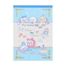 吉伊卡哇 午茶趣長方形便條紙 假日 可愛卡通留言備忘錄, 藍色, 100張, 1本