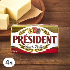 프레지덩 프렌치 버터, 200g, 4개
