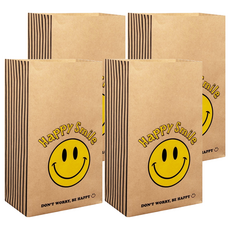 Good Given 微笑紙袋 中, 黃色+黑色, 4個