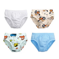 메이키즈 남아용 붕붕이 편면 삼각팬티 4종 세트