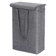 Well Life 悅生活 仿亞麻EVA超窄縫洗衣籃 灰色 45L