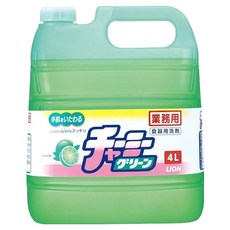 LION 獅王 業務用 濃縮洗碗精, 4L, 萊姆香綠, 1罐