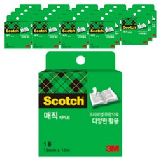 쓰리엠 스카치 매직테이프 810R 리필 18mm x 15m, 20개