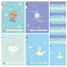 年輕藝術小學筆記本韓文 8 格, 隨機發貨, 20入