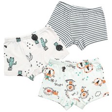 Maykids 男童印花純棉四角褲組 3入