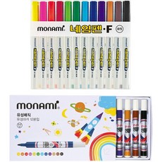 MONAMI 慕那美 Yuseong Magic +名稱筆12P套件, 1套, 混合顏色