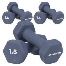 스케쳐스 와이드핏 육각 아령 덤벨, 1.5kg, 6개