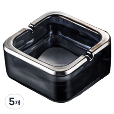 캐시리치 고급 럭셔리 디자인 재떨이 9.4 x 9.4 x 4 cm, 블랙, 5개