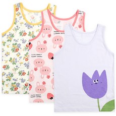 Maykids 女童款碎花無袖背心 3件組