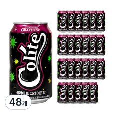 콜라이트 그레이프팝 제로콜라, 355ml, 48개