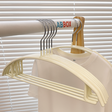 ABbox 防肩角防滑圓弧多功能衣架, 30個, 象牙白